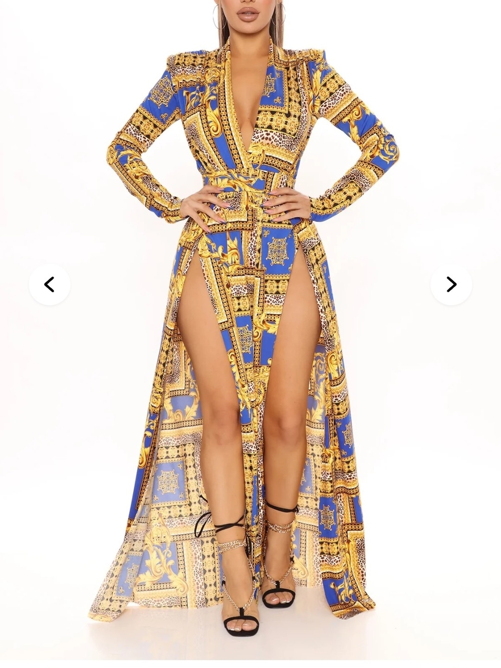 Baroque Print Maxi Dress - Picture 11 of 11